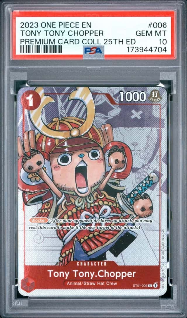 2023 ONE PIECE PREMIUM CARD COLLECTION 25TH EDITION TONY TONY CHOPPER PSA 10