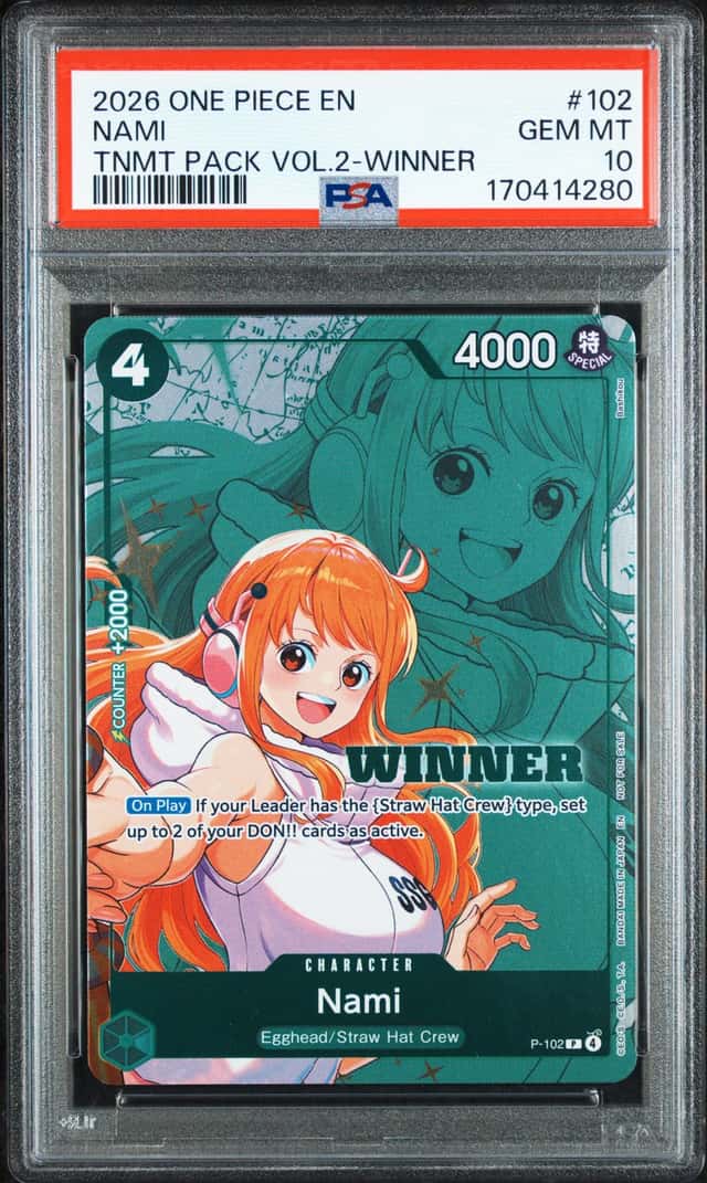 2026 ONE PIECE TOURNAMENT PACK VOL.2 WINNER #102 NAMI PSA 10