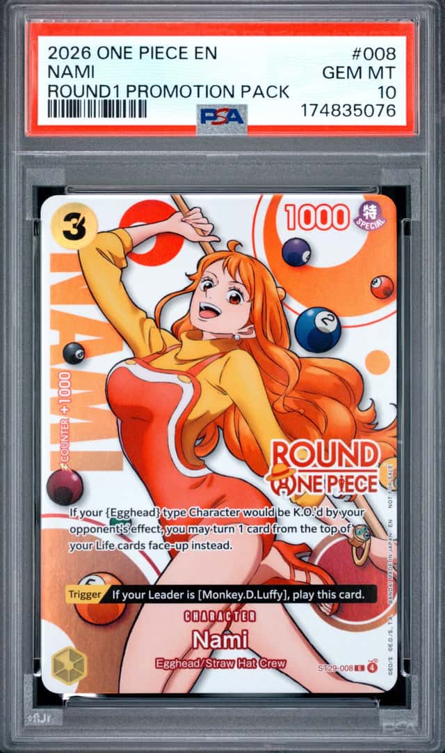2026 ONE PIECE ROUND1 PROMOTION PACK #008 NAMI PSA 10