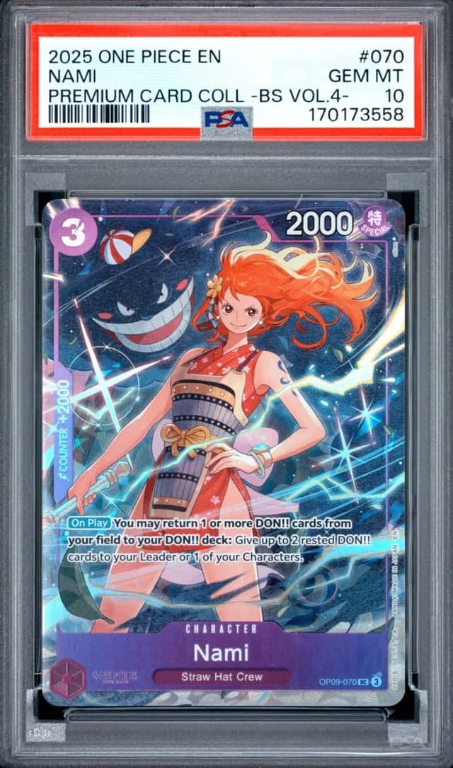 2025 ONE PIECE PREMIUM CARD COLLECTION BEST SELECTION VOL.4 #070 NAMI PSA 10