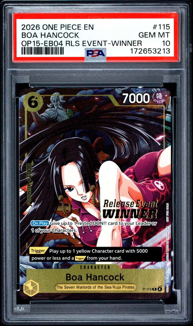 2026 ONE PIECE PROMO ADVENTURE ON KAMI'S ISLAND #115 BOA HANCOCK PSA 10