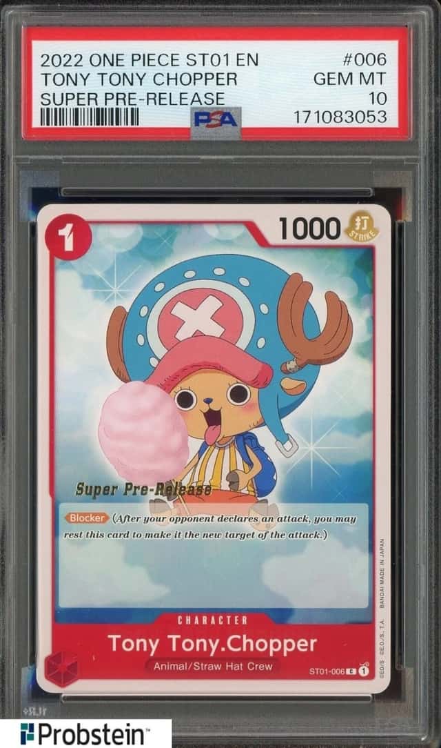 2022 One Piece ST01 EN Super Pre-Release #006 Tony Tony Chopper PSA 10
