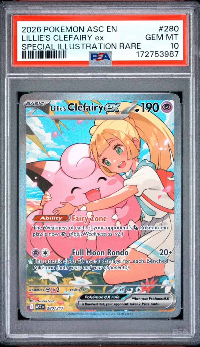 2026 POKEMON ASC SPECIAL ILLUSTRATION RARE #280 LILLIE'S CLEFAIRY EX PSA 10