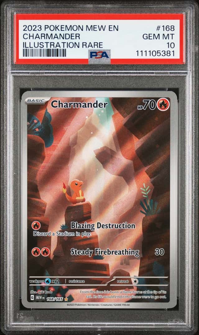 The Pokémon Company Charmander 168/165 Sv Scarlet & Violet 151 IR Holo EN PSA 10