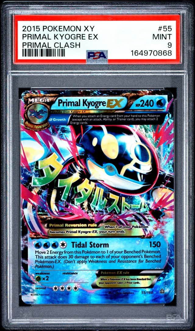 2015 Pokemon XY Primal Clash Kyogre #55/160 PSA 9