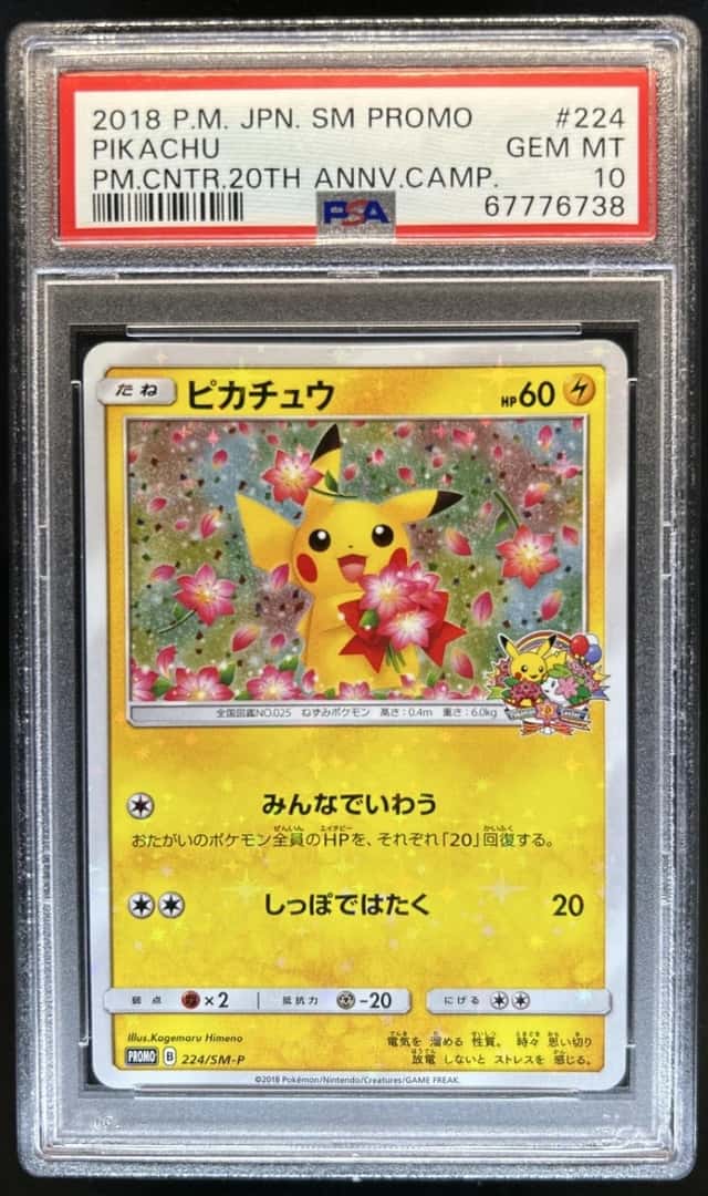 2018 Pokemon SM-P Promos Pikachu #224/SM-P PSA 10 GEM MINT