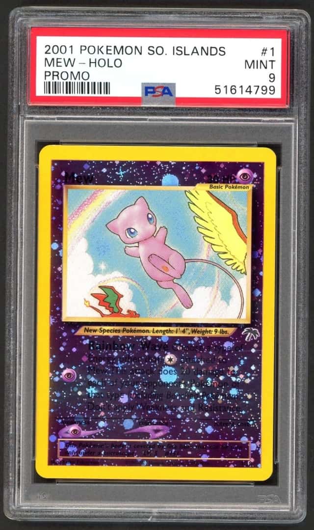 Pokemon Card PSA 9 Mew 1/18 Southern Islands Reverse Holo