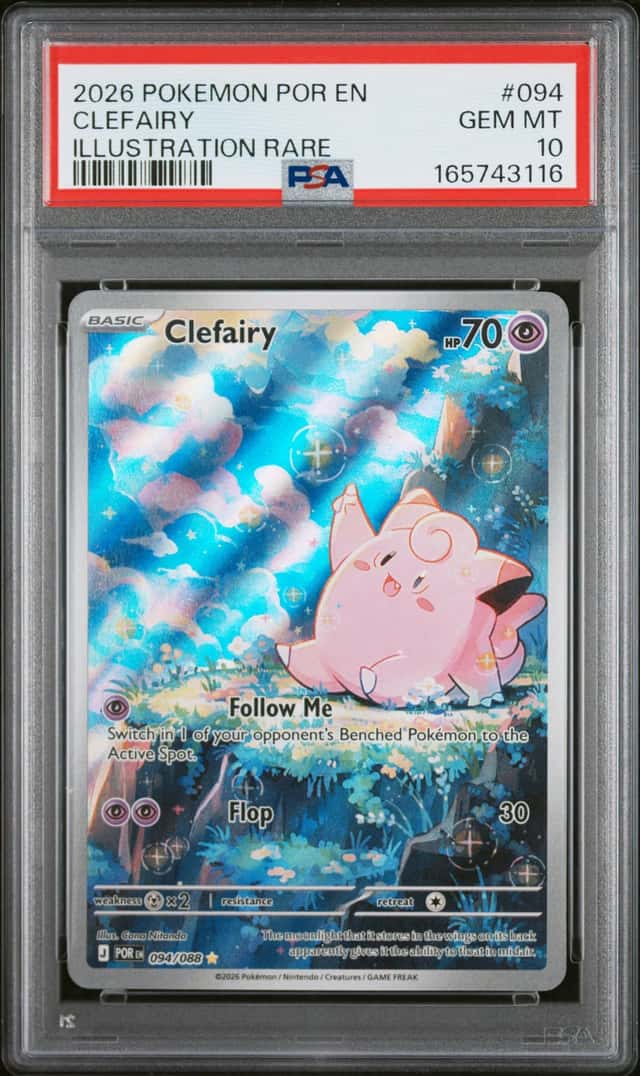 2026 Pokemon Por En-Perfect Order Illustration Rare #094 Clefairy PSA 10