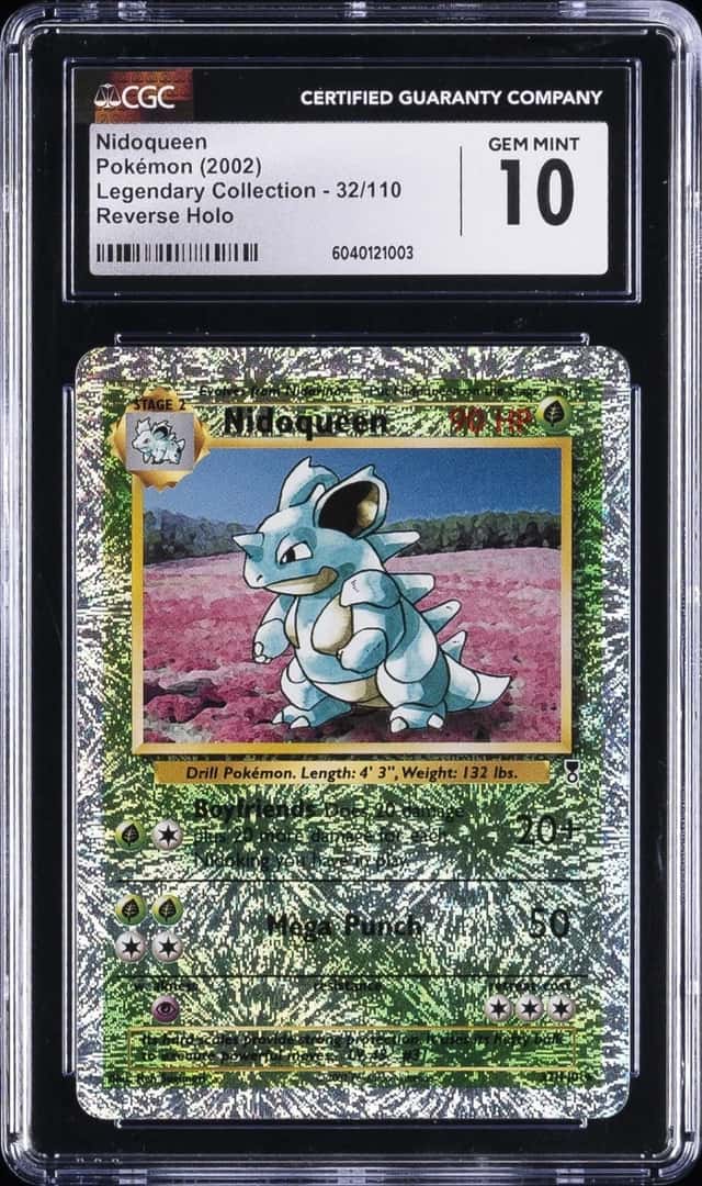 2002 POKEMON LEGENDARY COLLECTION REVERSE HOLO FOIL #32 NIDOQUEEN CGC 10