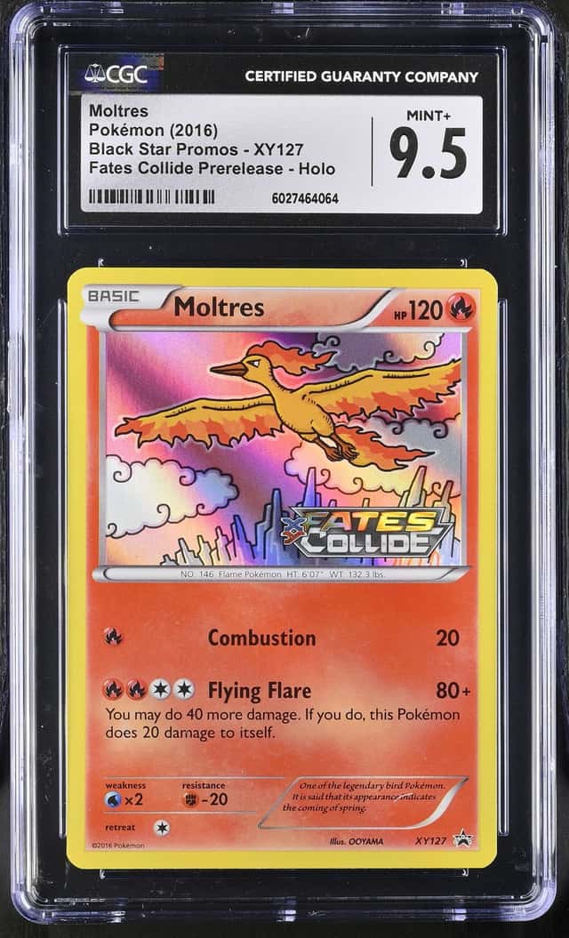 4064 Moltres 2016 Pokemon XY Fates Collide Prerelease Promo #XY127 CGC 9.5