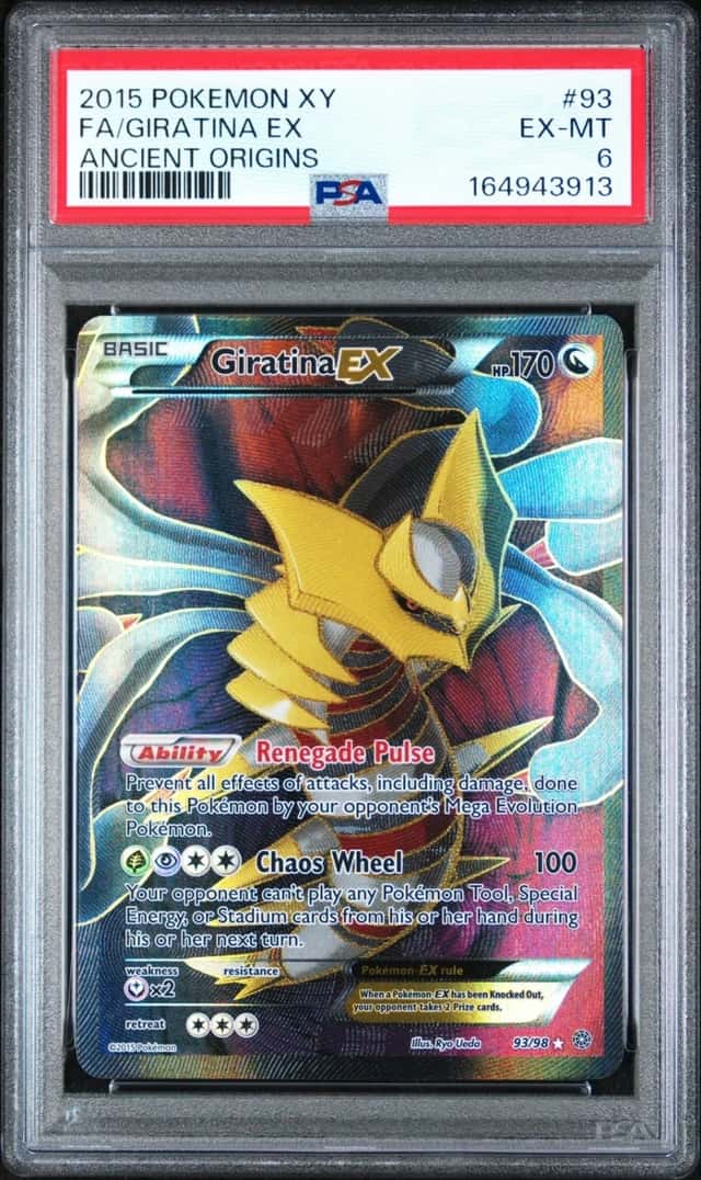 2015 POKEMON XY ANCIENT ORIGINS #93 FULL ART/GIRATINA EX PSA 6