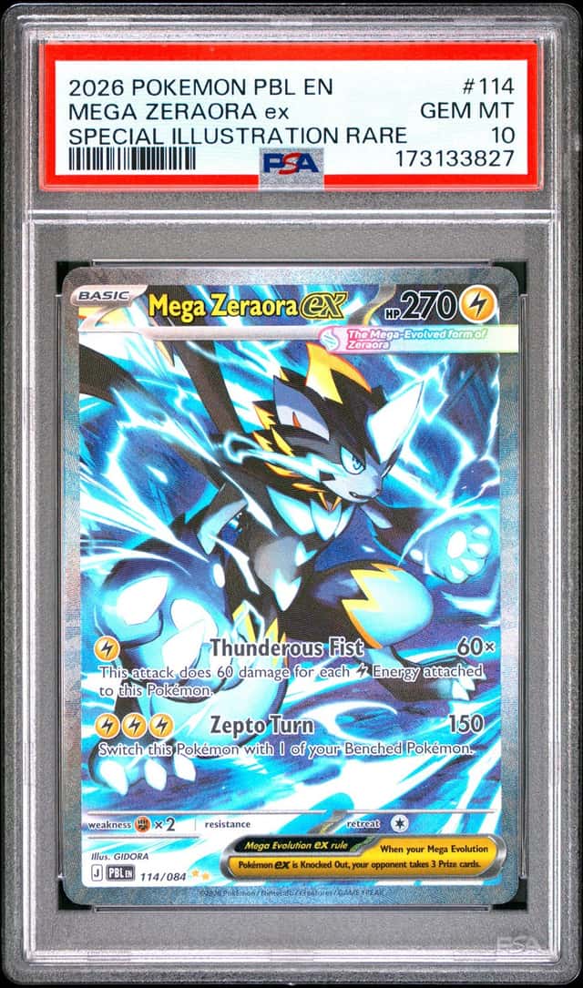 2026 POKEMON PBL EN-PITCH BLACK SPECIAL ILLUSTRATION RARE MEGA ZERAORA EX PSA 10