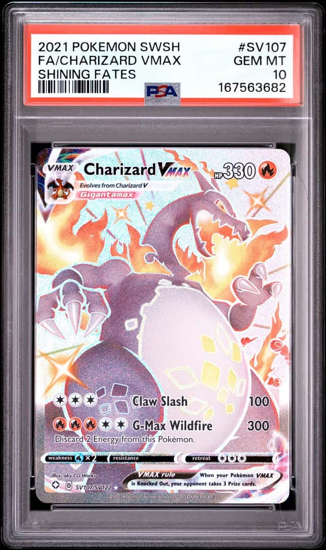2021 Pokemon Shining Fates Charizard VMAX Shiny Vault #SV107/SV122 PSA 10 (82)