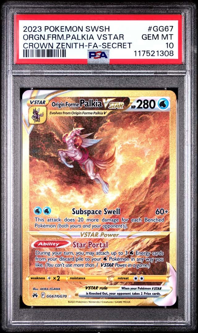 2023 Pokemon SWSH Origin Forme Palkia VST Galarian Gallery #GG67/GG70 PSA 10