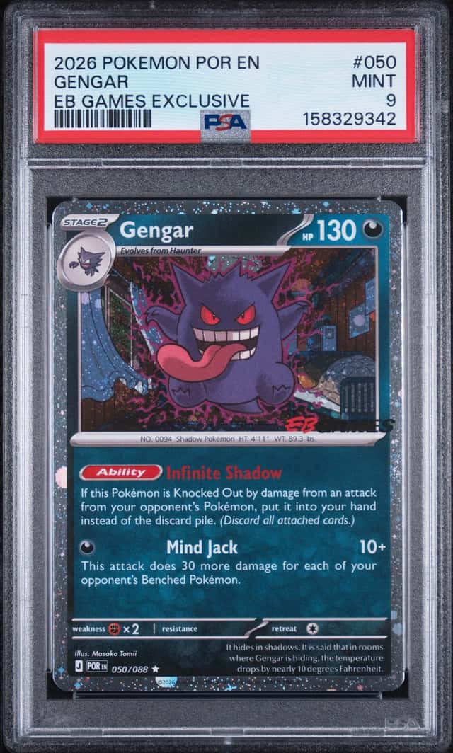 Pokemon Gengar Perfect Order 050 Eb Games Exclusive PSA 9 Mint