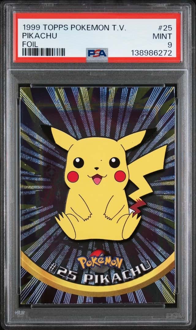 Pokemon Pikachu Topps Tv 25 Foil PSA 9 Mint