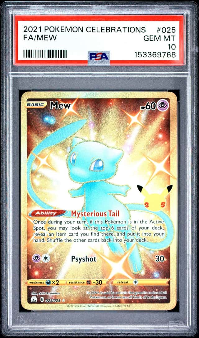2021 Pokemon Celebrations #025 Mew Full Art PSA 10 GEM MINT