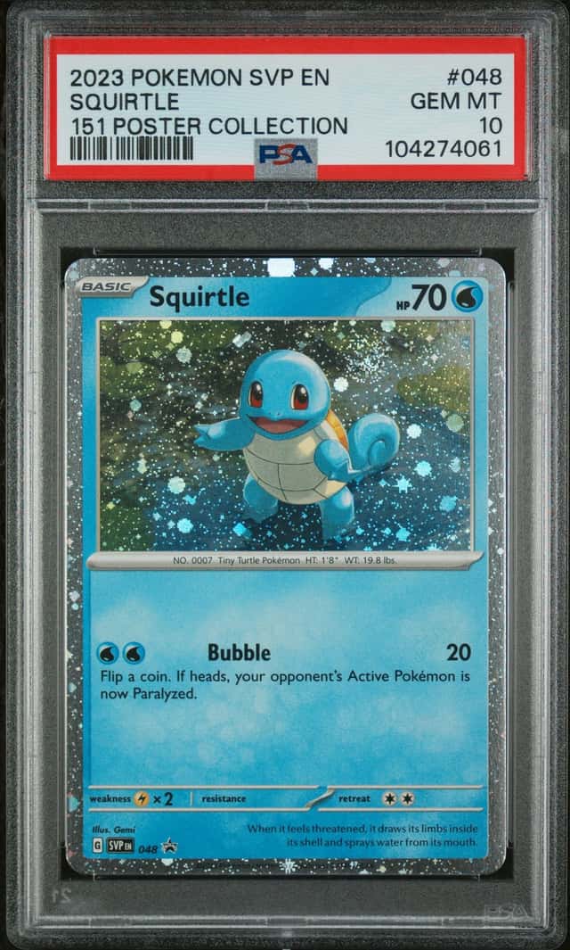 PSA 10 Squirtle 048 SV Scarlet & Violet Promo Cards Cosmos Holo - English