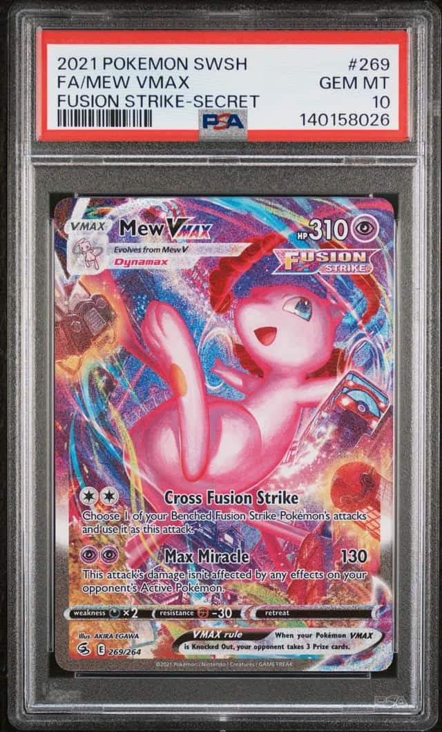 2021 Pokemon SWSH Fusion Strike Mew VMAX #269/264 PSA 10 GEM MINT