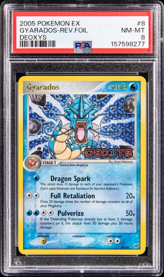 2005 Pokemon EX Detoxys #8 Gyarados Reverse Foil - PSA NM-MT 8