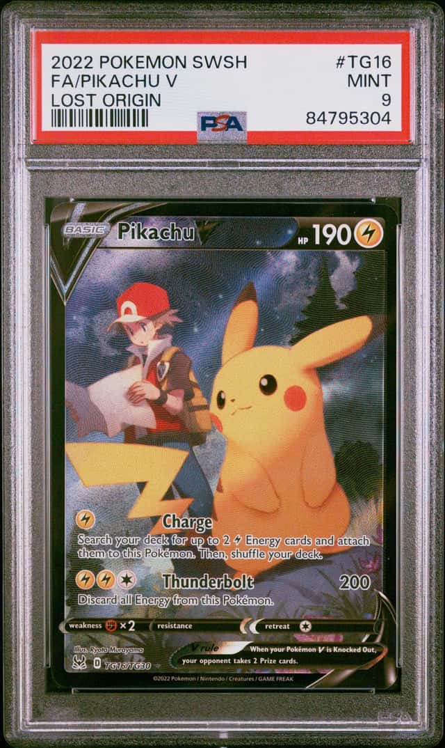 2022 Pokemon Sword and Shield Lost Origin Trainer Gallery Pikachu V #TG16