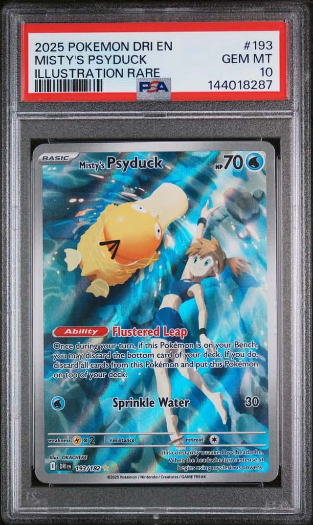 2025 Pokemon Scarlet and Violet Destined Rivals Illustration Rare Misty's Psyduck #193