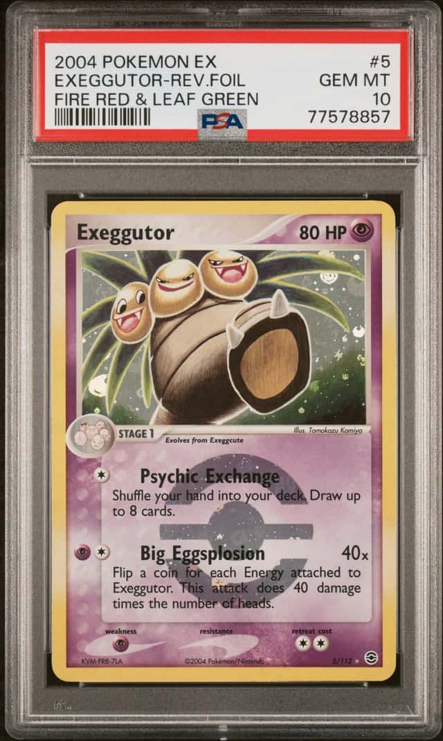 2004 Pokemon Ex Fire Red Leaf Green Reverse Holo Exeggutor #5