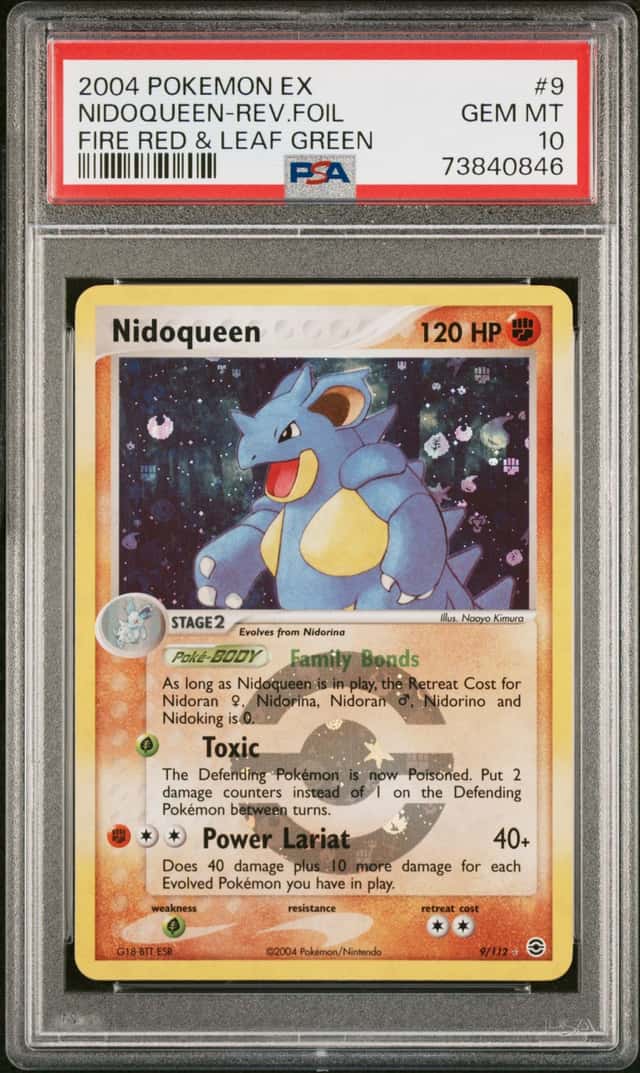 2004 Pokemon Ex Fire Red Leaf Green Reverse Holo Nidoqueen #9