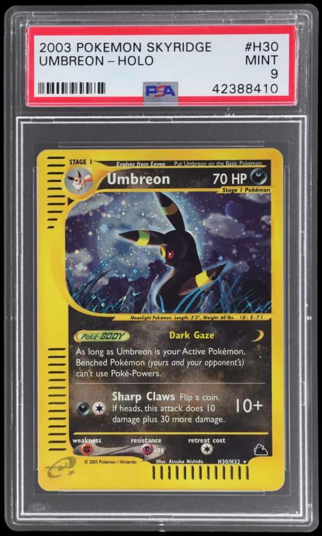 2003 Pokemon Skyridge Holo Umbreon #H30