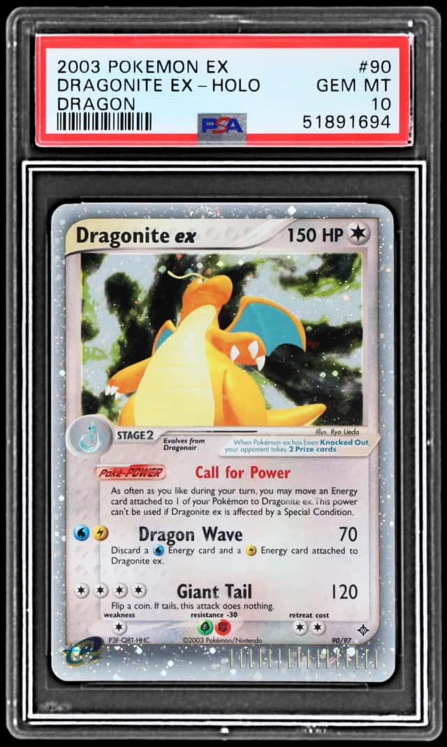 2003 Pokemon Ex Dragon Holo Dragonite Ex #90