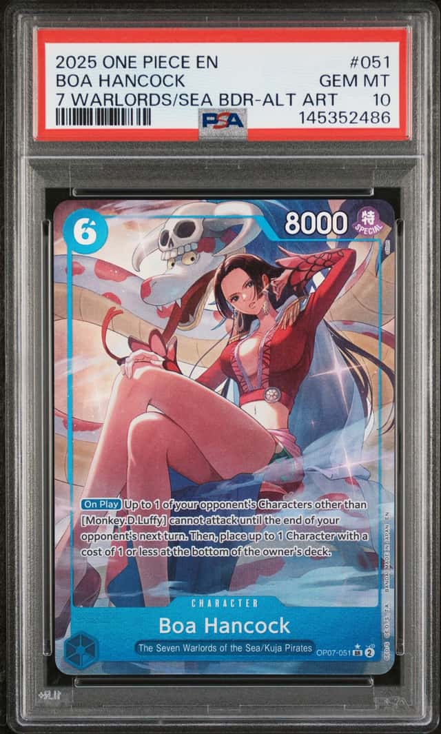 2486 Boa Hancock 2025 One Piece Seven Warlords Alt Art Promo #OP07-051 PSA 10