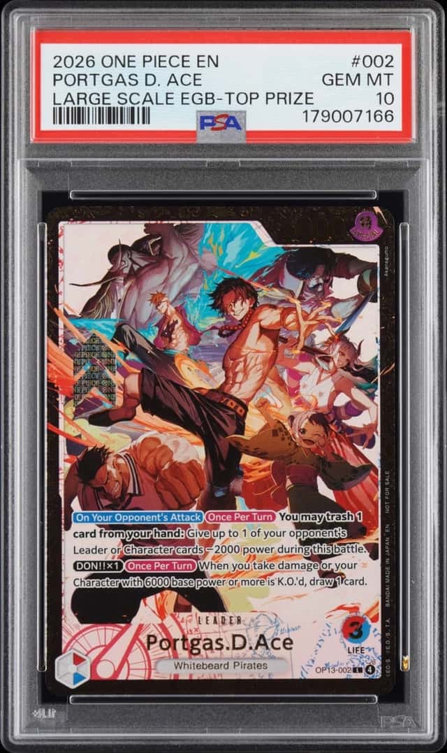 2026 ONE PIECE LARGE SCALE EXTRA GRAND BATTLE #002 PORTGAS D. ACE PSA 10