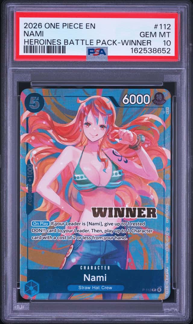 2026 One Piece EN Heroines Battle Pack Winner #112 Nami PSA 10 GEM MINT