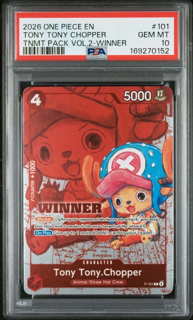 2026 ONE PIECE TOURNAMENT PACK VOL.2 WINNER #101 TONY TONY CHOPPER PSA 10