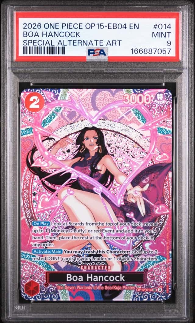 2026 ONE PIECE ADVENTURE ON KAMI'S ISLAND SPECIAL ALT ART #014 BOA HANCOCK PSA 9