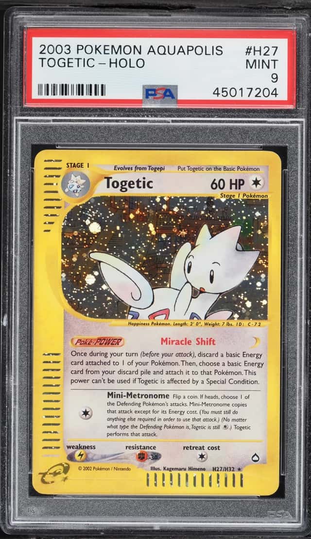 2003 Pokemon Aquapolis Holo Togetic #H27 PSA 9 MINT
