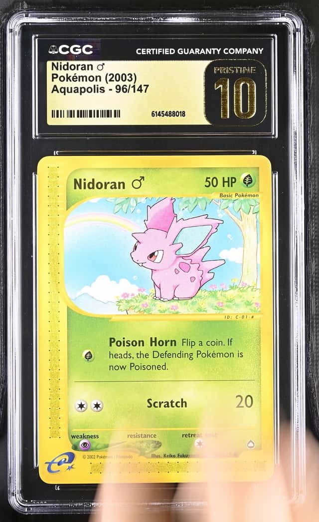 2003 Pokemon Aquapolis Nidoran #96 CGC 10 PRISTINE