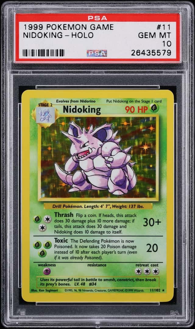 1999 Pokemon Base Set Holo Nidoking #11 PSA 10 GEM MINT