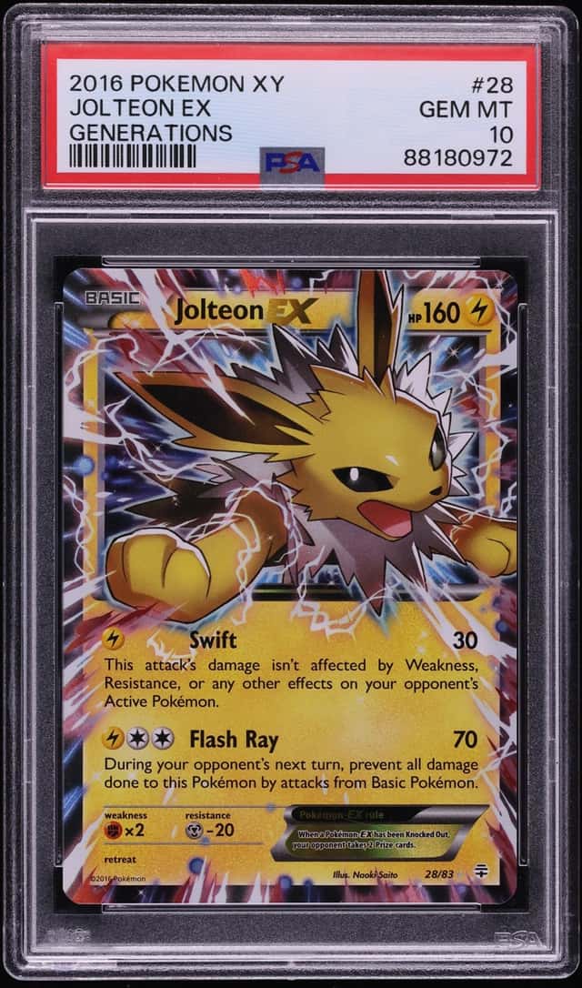 2016 Pokemon XY Generations Holo Jolteon EX #28 PSA 10 GEM MINT