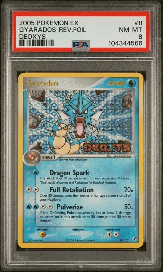 2005 Pokemon EX Deoxys Reverse Holo Gyarados #8 PSA 8 NM-MT