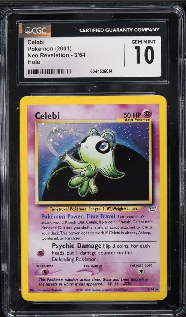 2001 Pokemon Neo Revelation Holo Celebi #3 CGC 10 GEM MINT