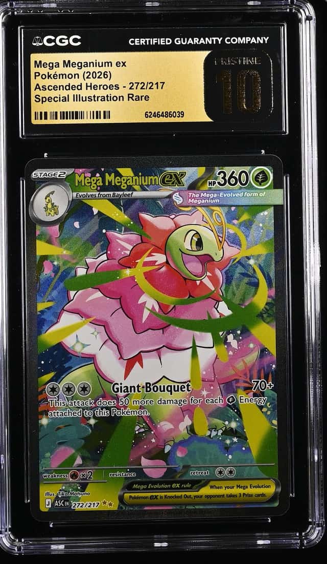 2026 Pokemon Mega Evolution Ascended Heroes SIR Mega Meganium Ex #272 CGC 10 PRISTINE