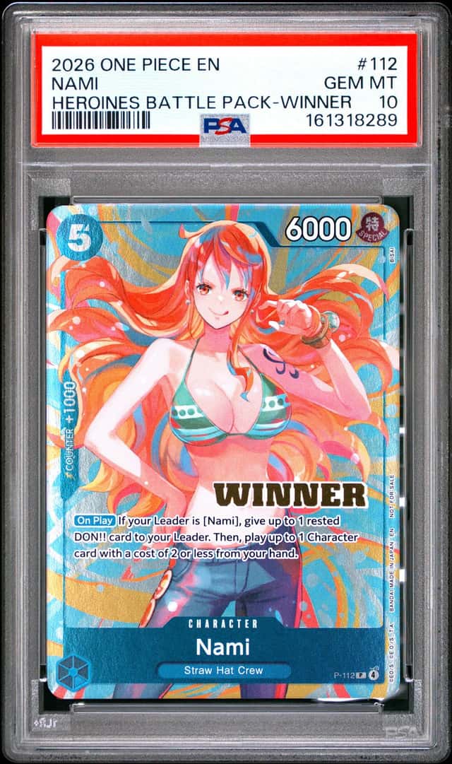 2026 ONE PIECE NAMI HEROINES BATTLE PACK #112 PSA 10