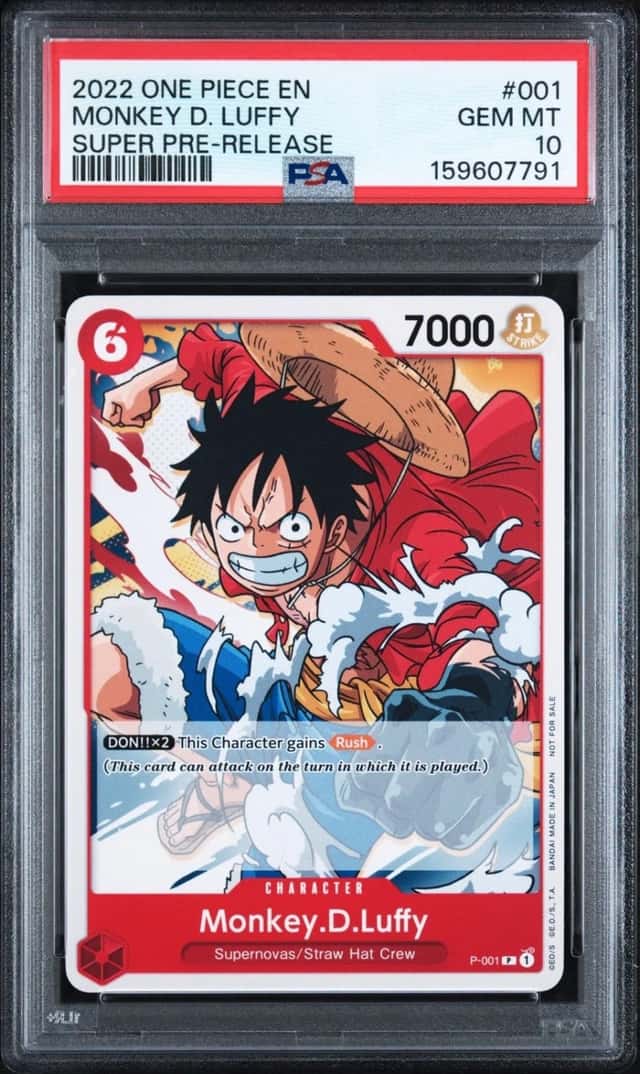 2022 One Piece Promos Super Pre-Release #001 Monkey D. Luffy PSA 10