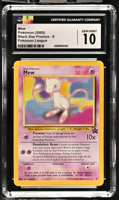Pokémon Mew CGC 10 2000 Black Star Promo #8 Pokémon League Promo