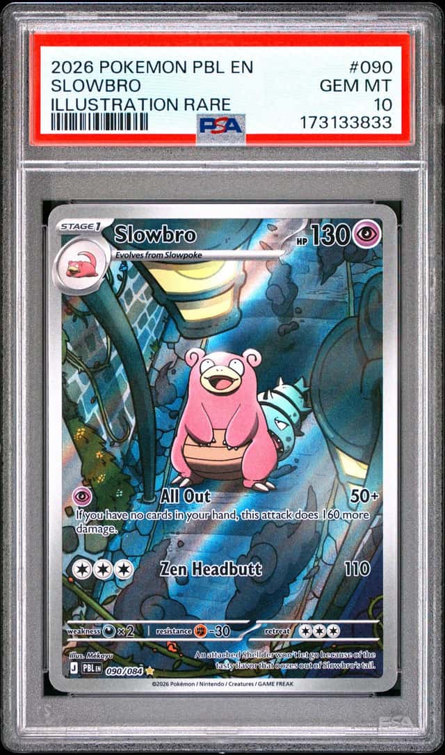2026 POKEMON PBL EN-PITCH BLACK ILLUSTRATION RARE #090 SLOWBRO PSA 10