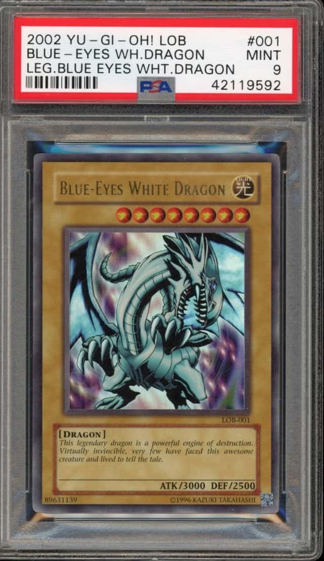 Yugioh Blue Eyes White Dragon Lob-Legend Of Blue Eyes White Dragon 001 PSA 9