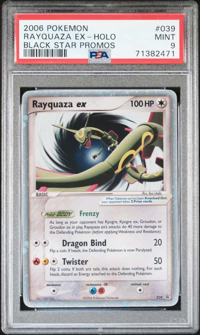 Pokemon 2006 Rayquaza EX 039 Holo Black Star Promo PSA 9