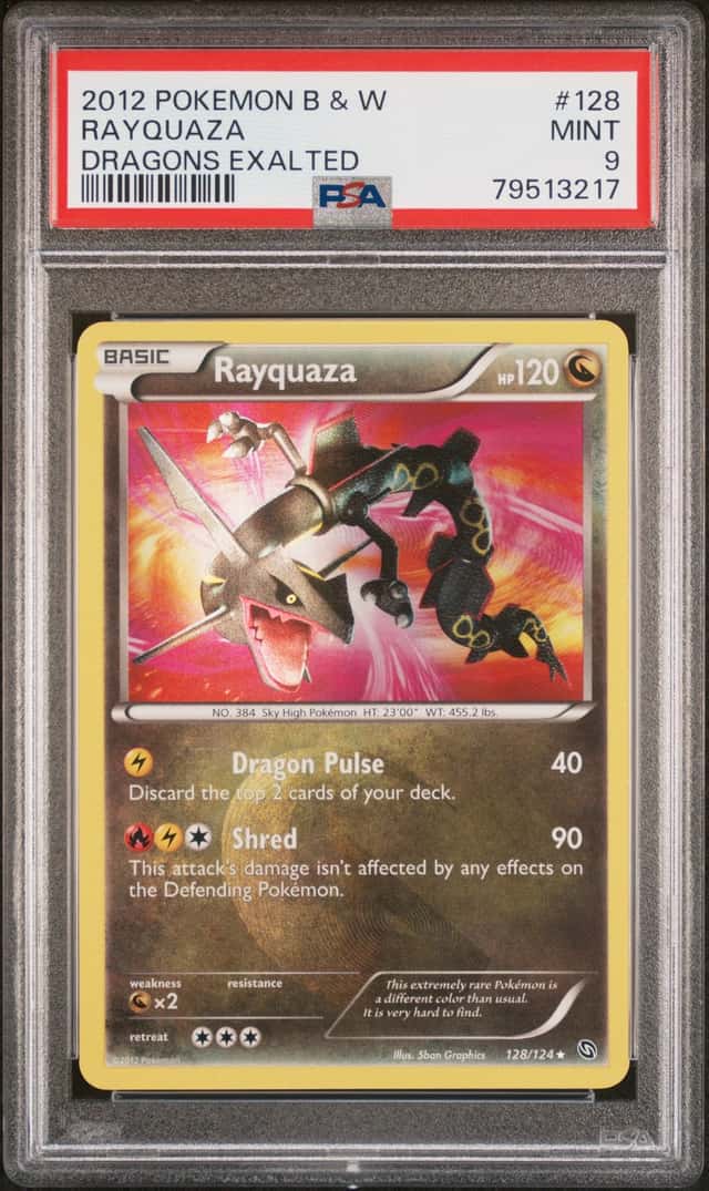 2012 Pokemon B & W Dragons Exalted #128 Rayquaza PSA 9 MINT