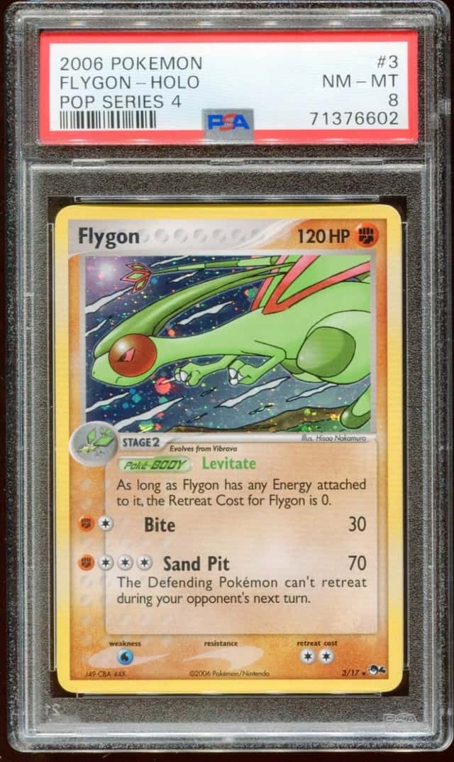 2006 POKEMON POP SERIES 4 FLYGON #3/17 RARE PROMO HOLO FOIL PSA 8 E11